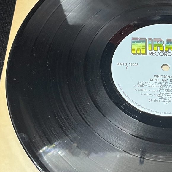Whitesnake Vinyl. Come An' Get It. Canadian Release. 1981. V.G. Condition - Picture 8 of 11